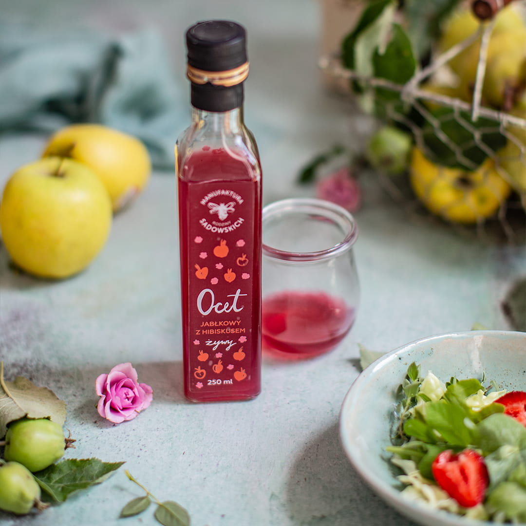 Ocet jabłkowy z hibiskusem - 250 ml